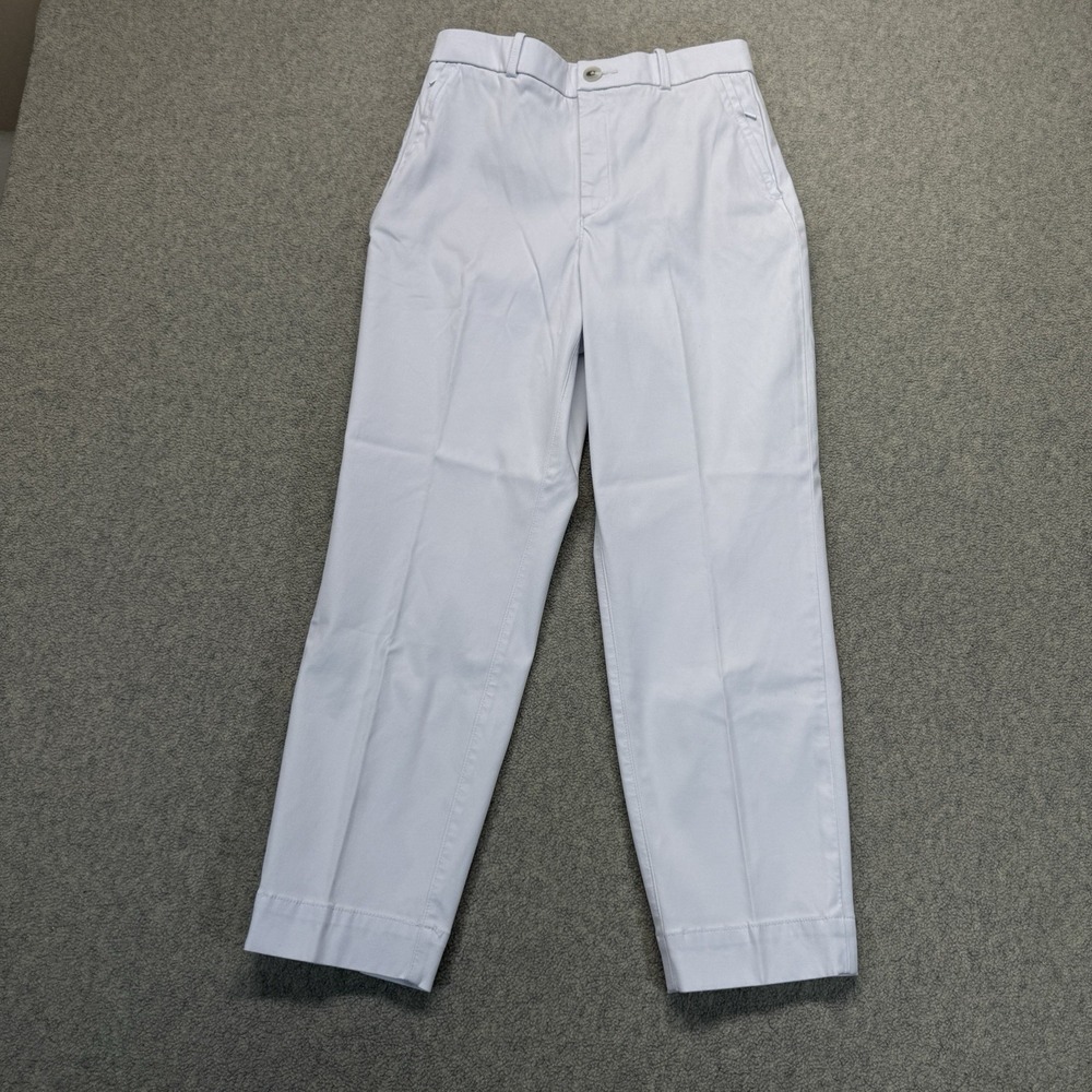 SPANX‎ Stretch Twill Pants White Straight Ankle Women's Medium Regular